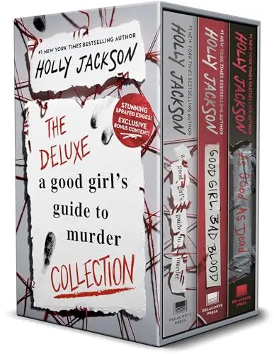A Good Girl's Guide to Murder Deluxe Paperback Boxed Set sprayed-edge edition book cover
